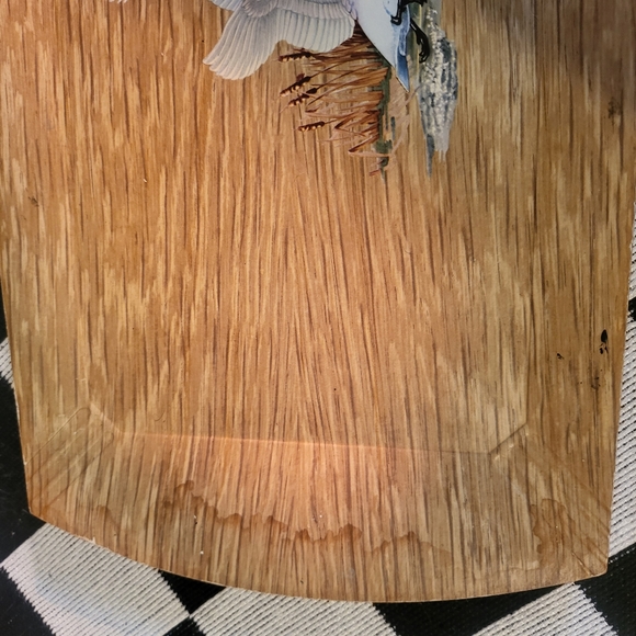 Vtg WWll 3pc Geese Coronet Haskelite 16"ร8" Wood & Lithograph Trays/Snack Board - Picture 5 of 5